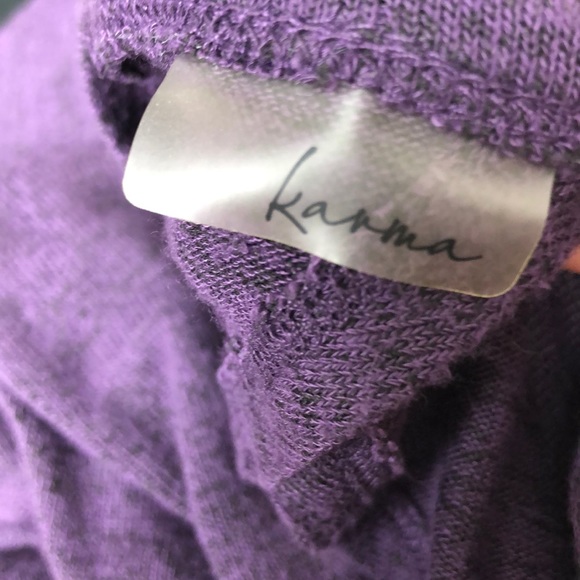 Karma Black/Purple Infinity Knit Wrap Cardigan Size M - Picture 15 of 15